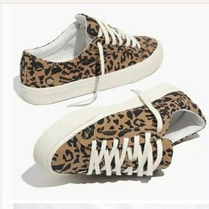 Madewell Leopard Canvas Sneakers Shoes 9